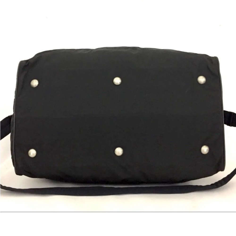 PRADA Travel Bag w/ Shoulder Strap + Luggage Tag (Black w: Silver HW) - Picture 6 of 9